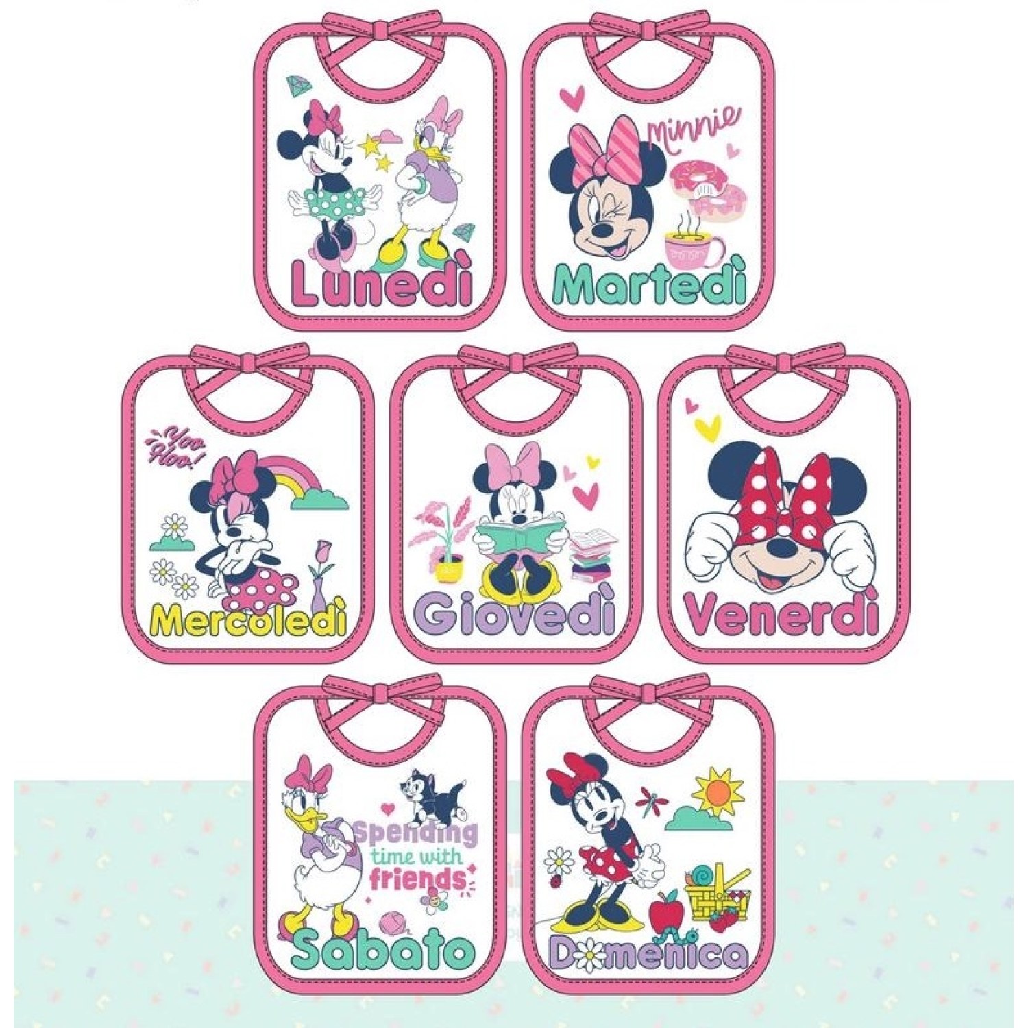 BAVETTE SETTIMANALI DISNEY MINNIE