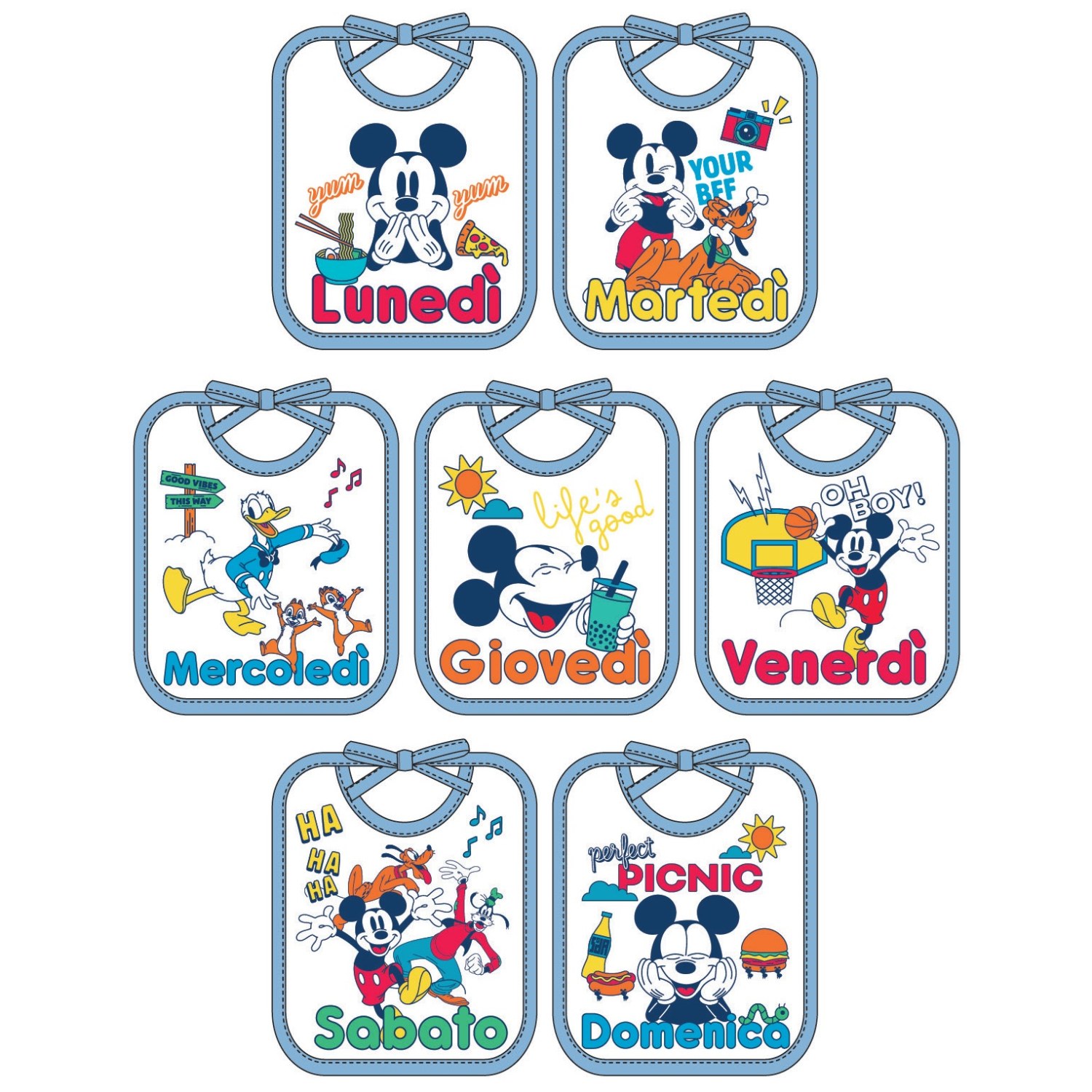BAVETTE SETTIMANA MICKEY MOUSE